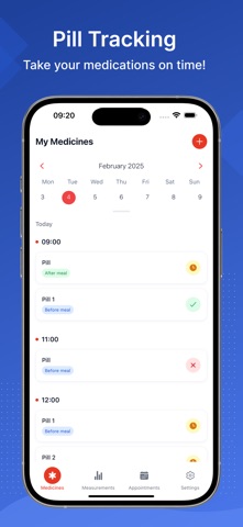 Health Tracker - Pill Reminder iPhone screenshot
