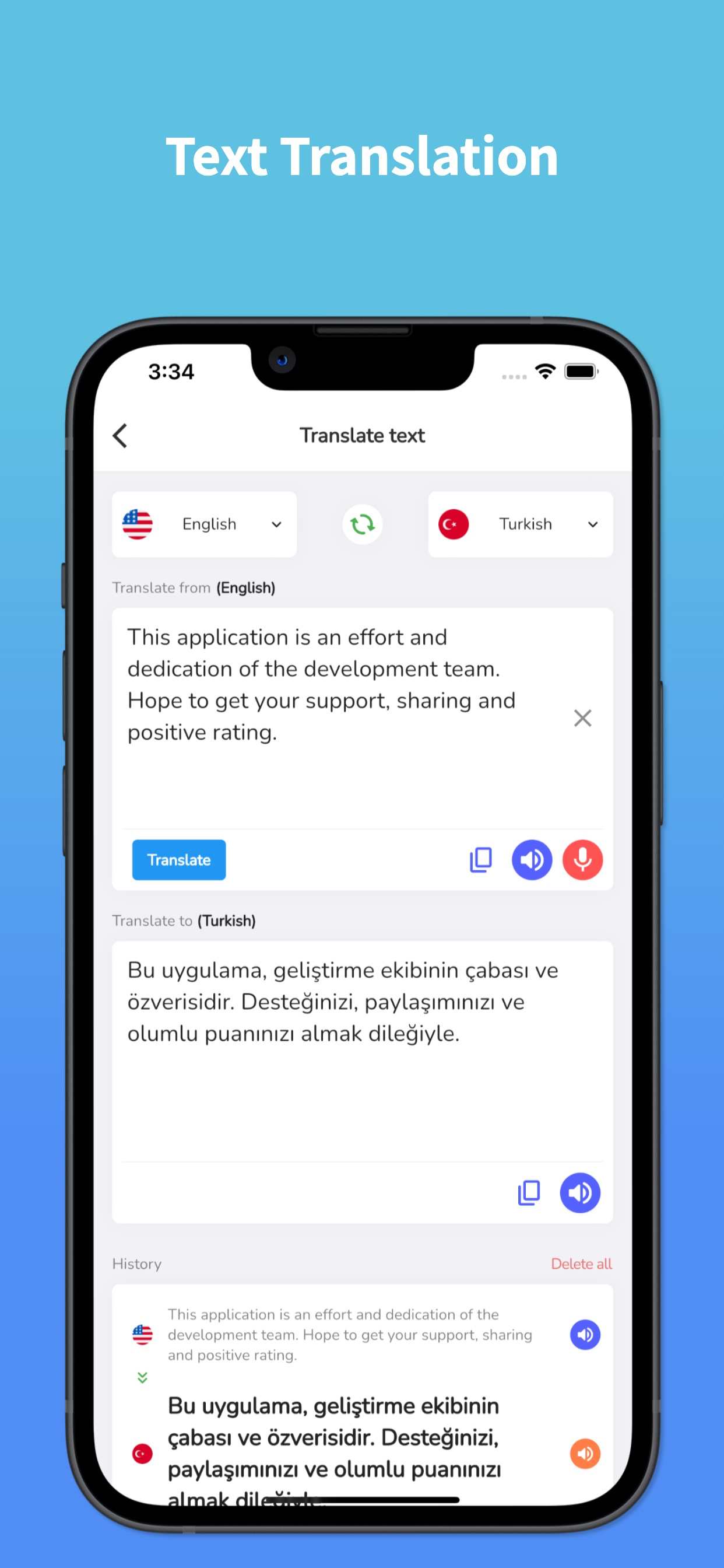 Turkish Translator & Learn 45+