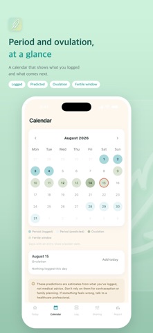 Today's You: Cycle Tracker iPhone screenshot