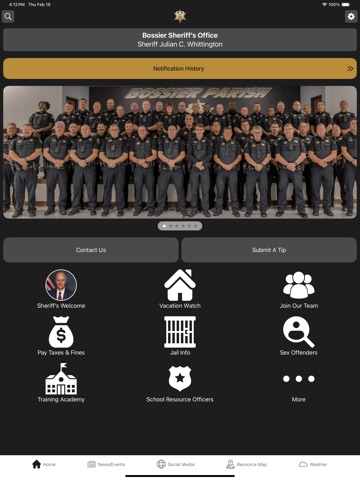 Bossier Parish Sheriff iPad screenshot