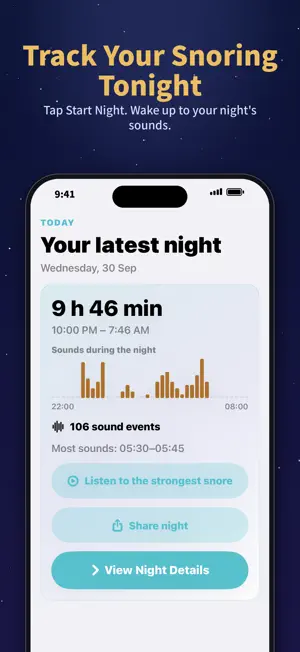 Night Story: Snore Recorder screenshot 1