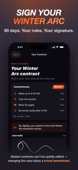 Winter Arc - 90 Days Challenge screenshot 1