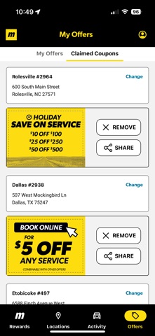 My Meineke iPhone screenshot