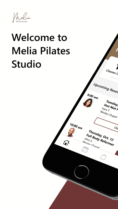 Melia Pilates Studio iPhone screenshot 1 - Health & Fitness app