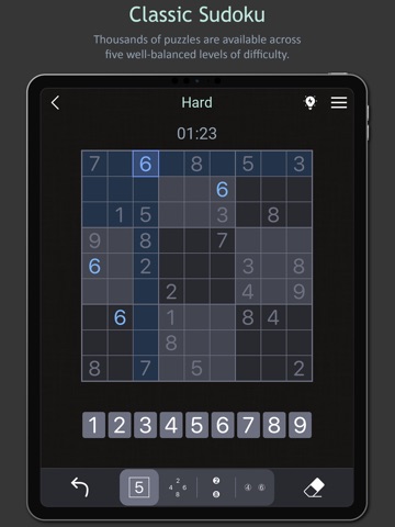 Dark Sudoku - Classic Puzzle iPad screenshot