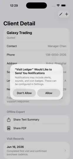 Captura de pantalla de Registro De Visitas2026 en iPhone 2