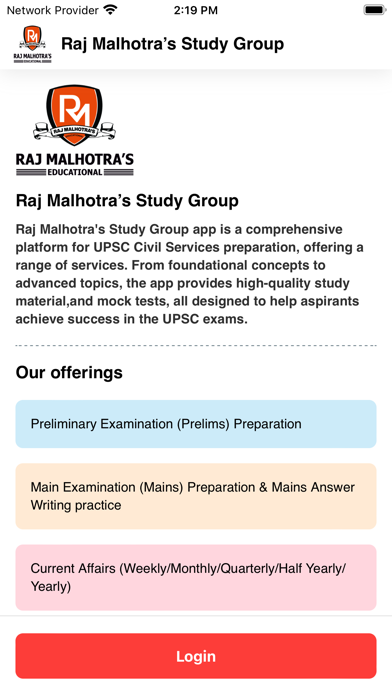 Raj Malhotra’s Study Group Screenshot