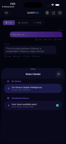 SurfiAI Assistant iPhone screenshot