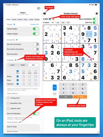 Sudoku Kensei iPad screenshot