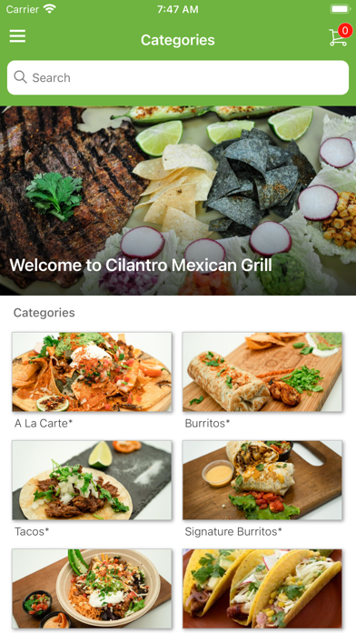 Cilantro Mexican Grill Screenshot