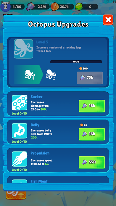 Octopus: Idle Survival Game Screenshot
