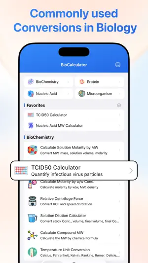Bio-Calculator screenshot 1