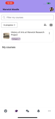 Warwick Moodle Screenshot 1 of 5
