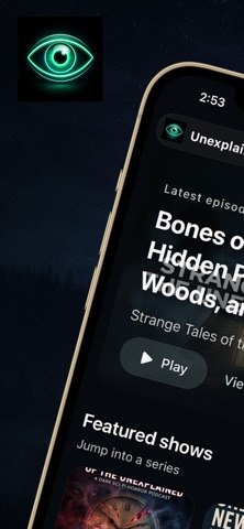 Unexplained: Mystery Podcasts app screenshot