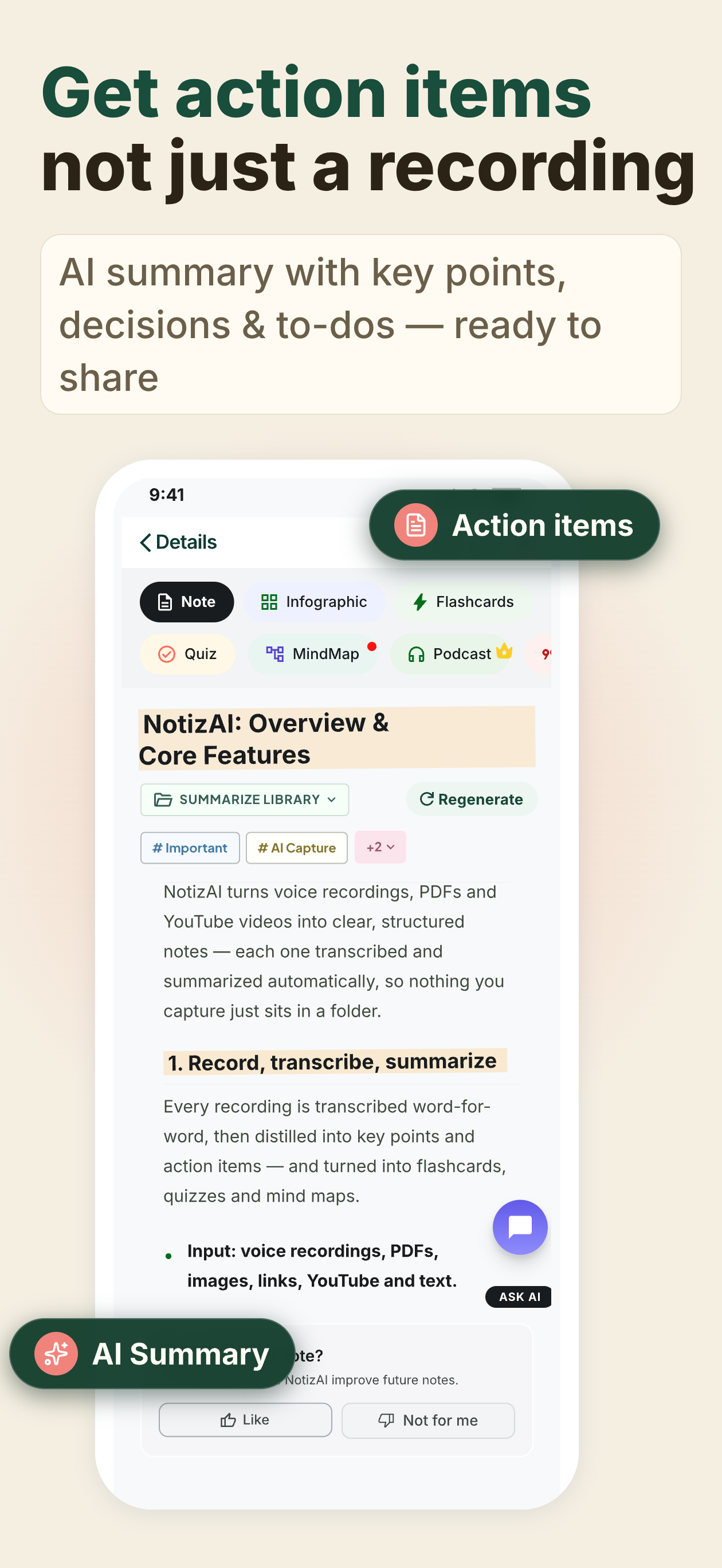 NotizAI: AI Meeting Note Taker screenshot 2