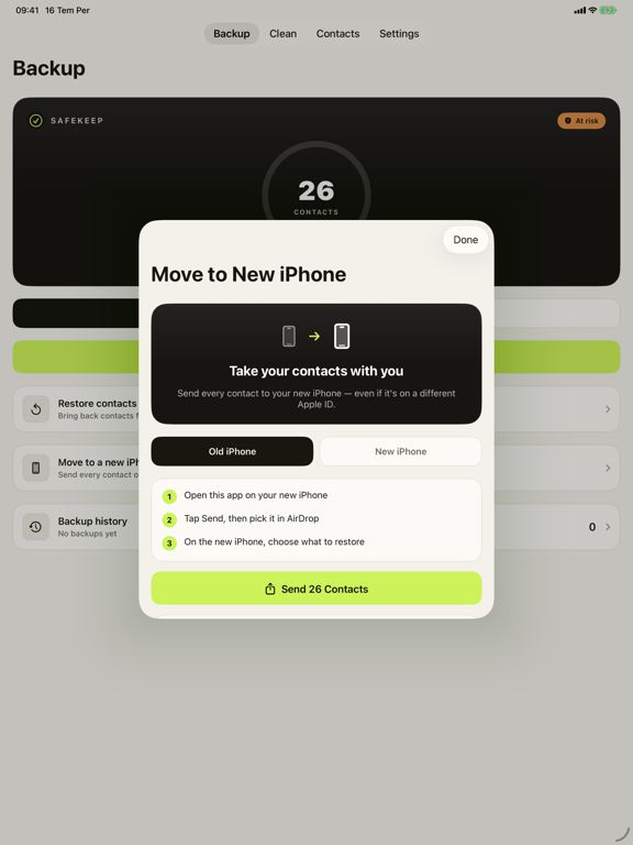Safekeep: Duplicate Contacts iPad screenshot