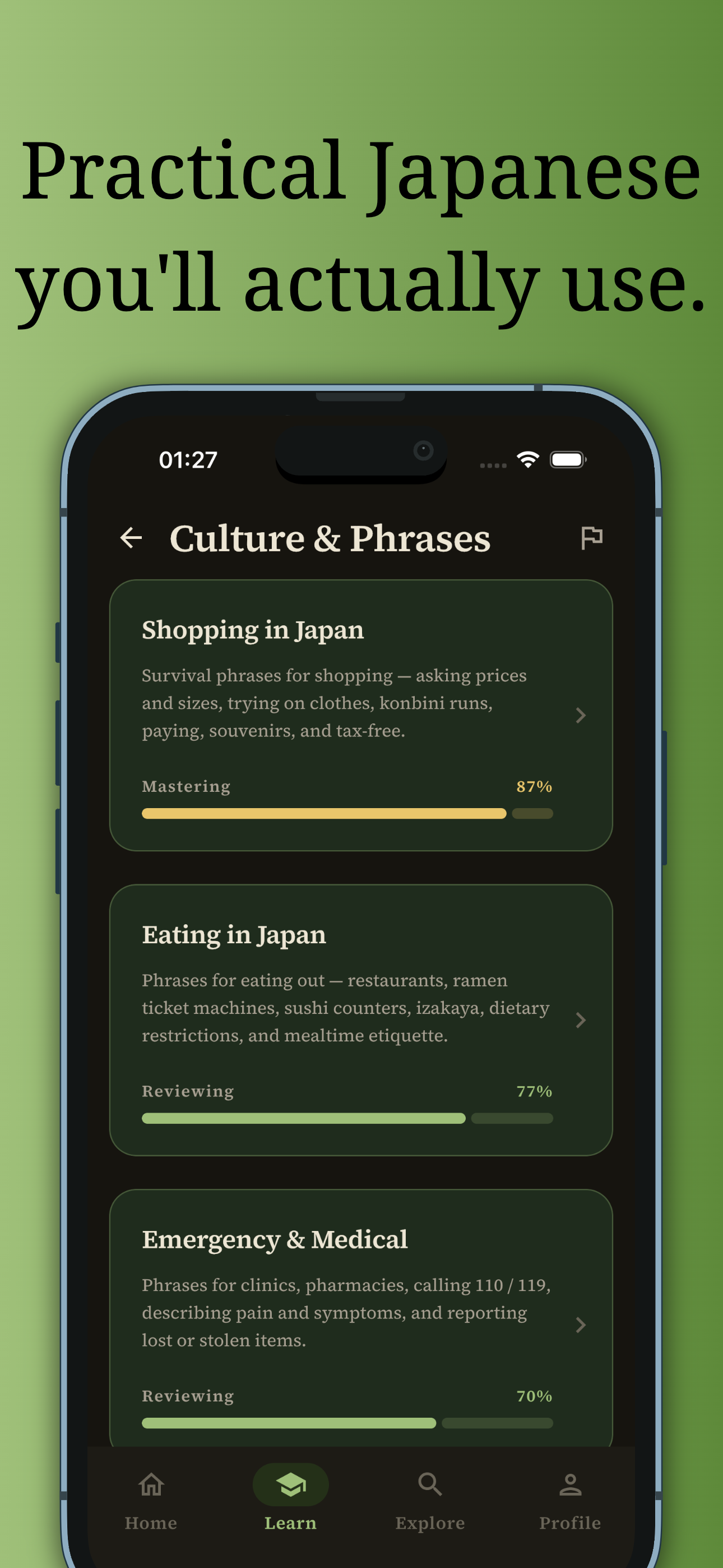 Kitsugo: Learn Japanese screenshot 7