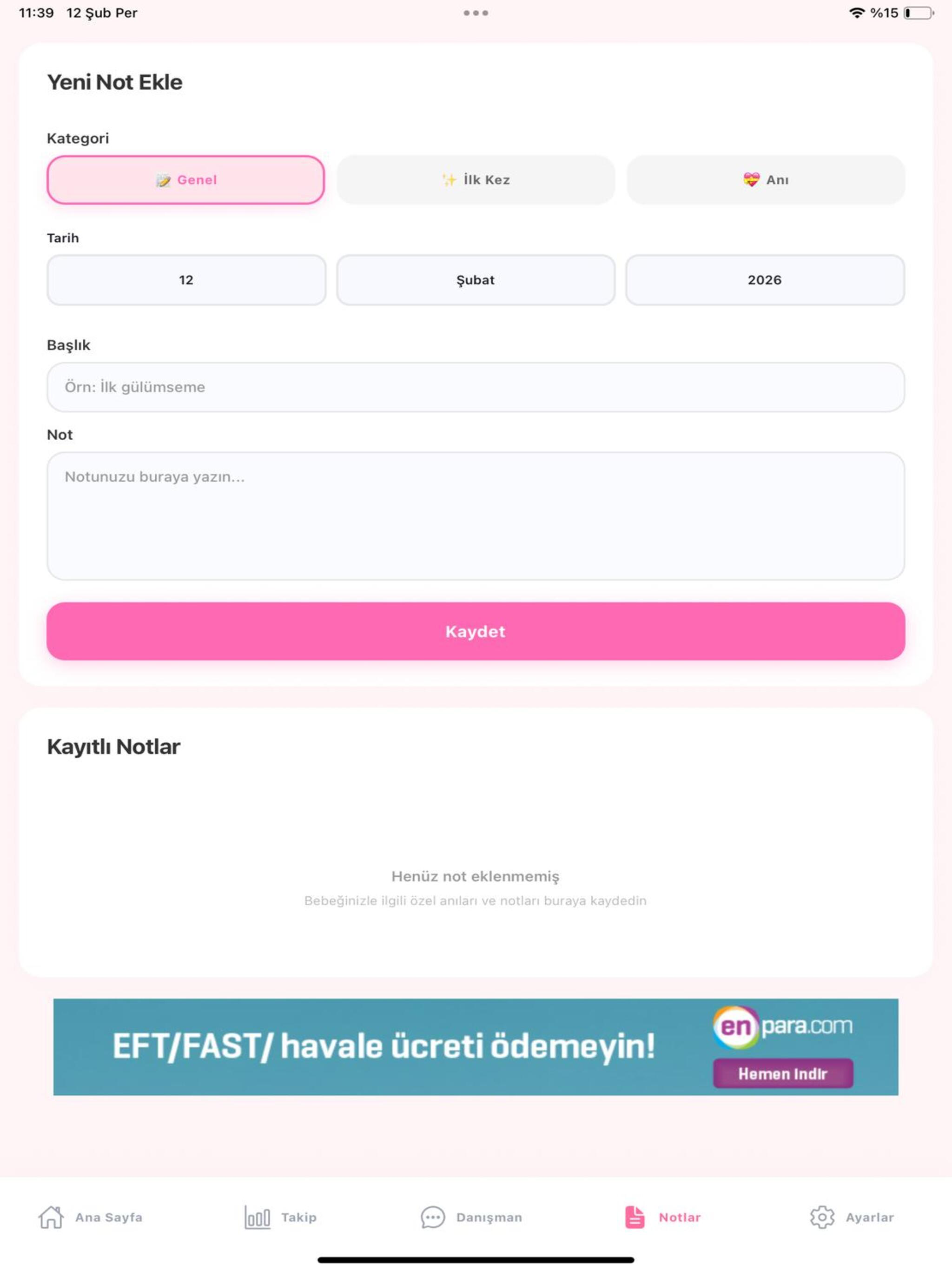 MiniGrow - Bebek Takibi