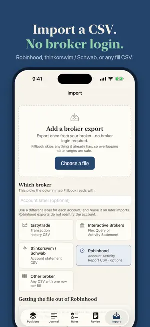 Fillbook: Trading Journal screenshot 3