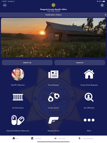 Ringgold County Sheriff, IA iPad screenshot