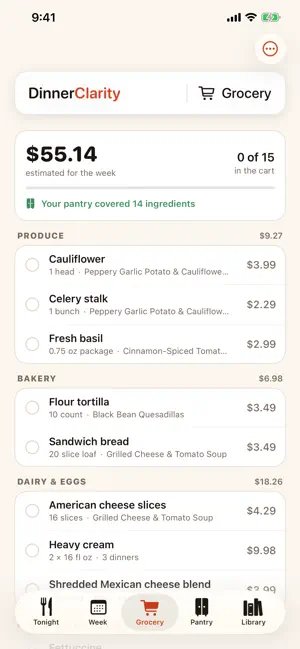 DinnerClarity screenshot 4