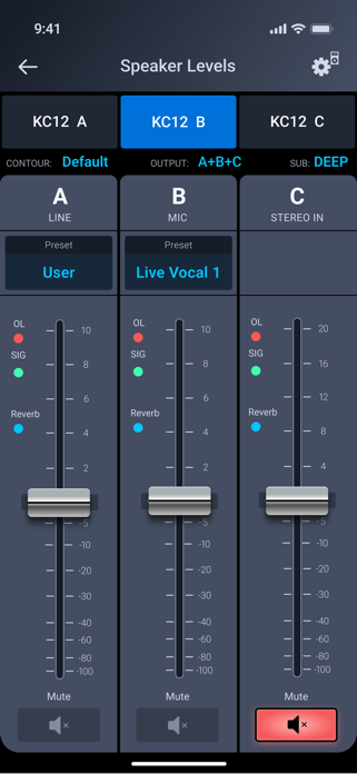 QSC Loudspeaker Control Screenshot 4 of 6