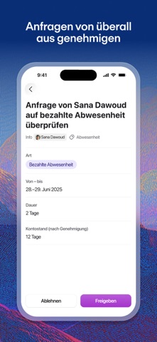 Personio: HR für unterwegs iPhone screenshot 3