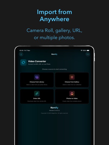 Kemify Pro - Video Converter iPad screenshot