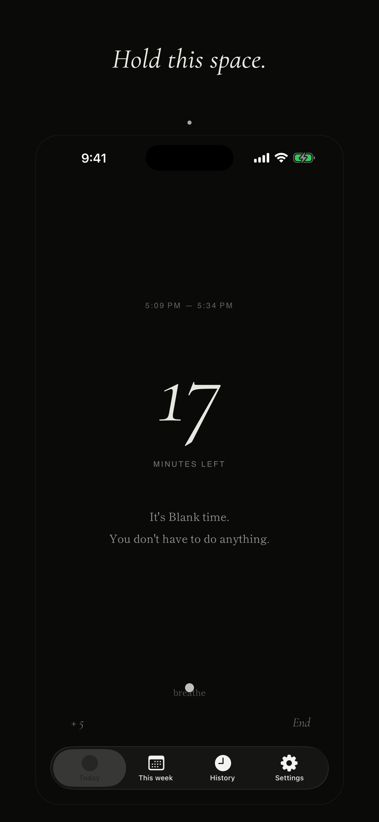 Blank — Hold the quiet hours