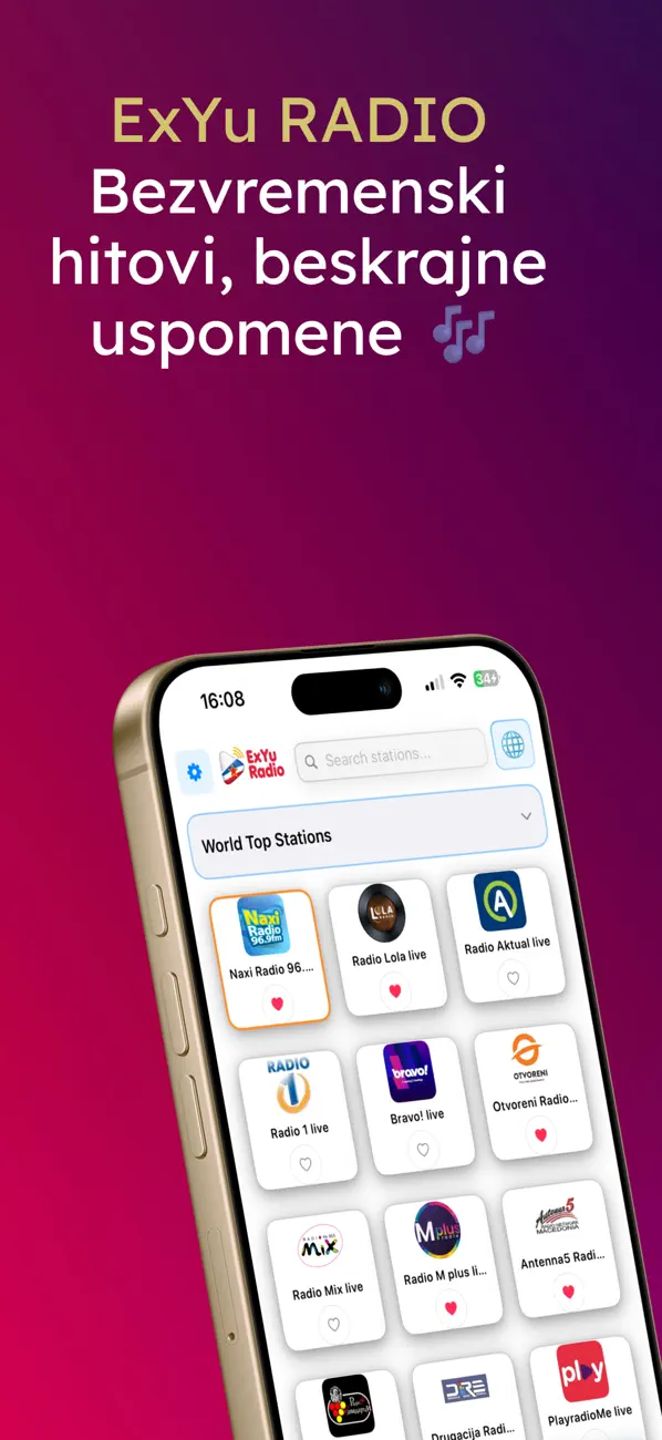 Screenshot #1 pour ExYu Radio Stanice – Uživo FM
