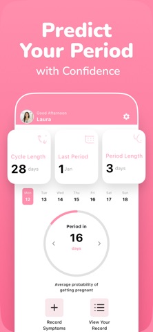 Period Tracker · Cycle & Flow Screenshot 1 of 4
