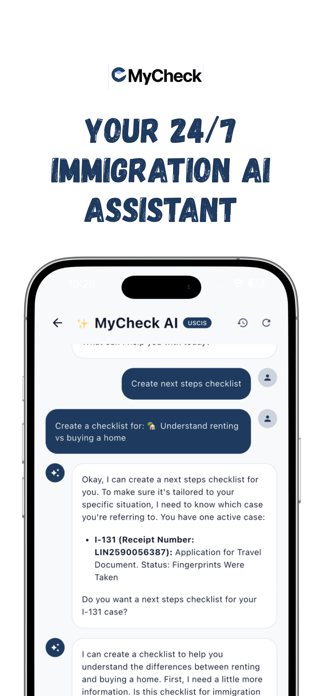 MyCheck AI: USCIS Case Tracker Screenshot 2 of 4