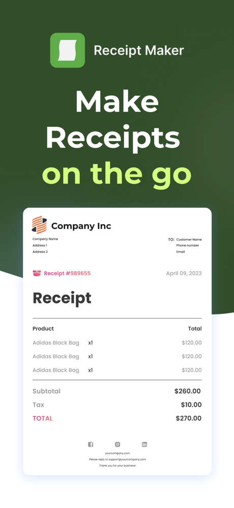 Receipt Maker screenshot 1