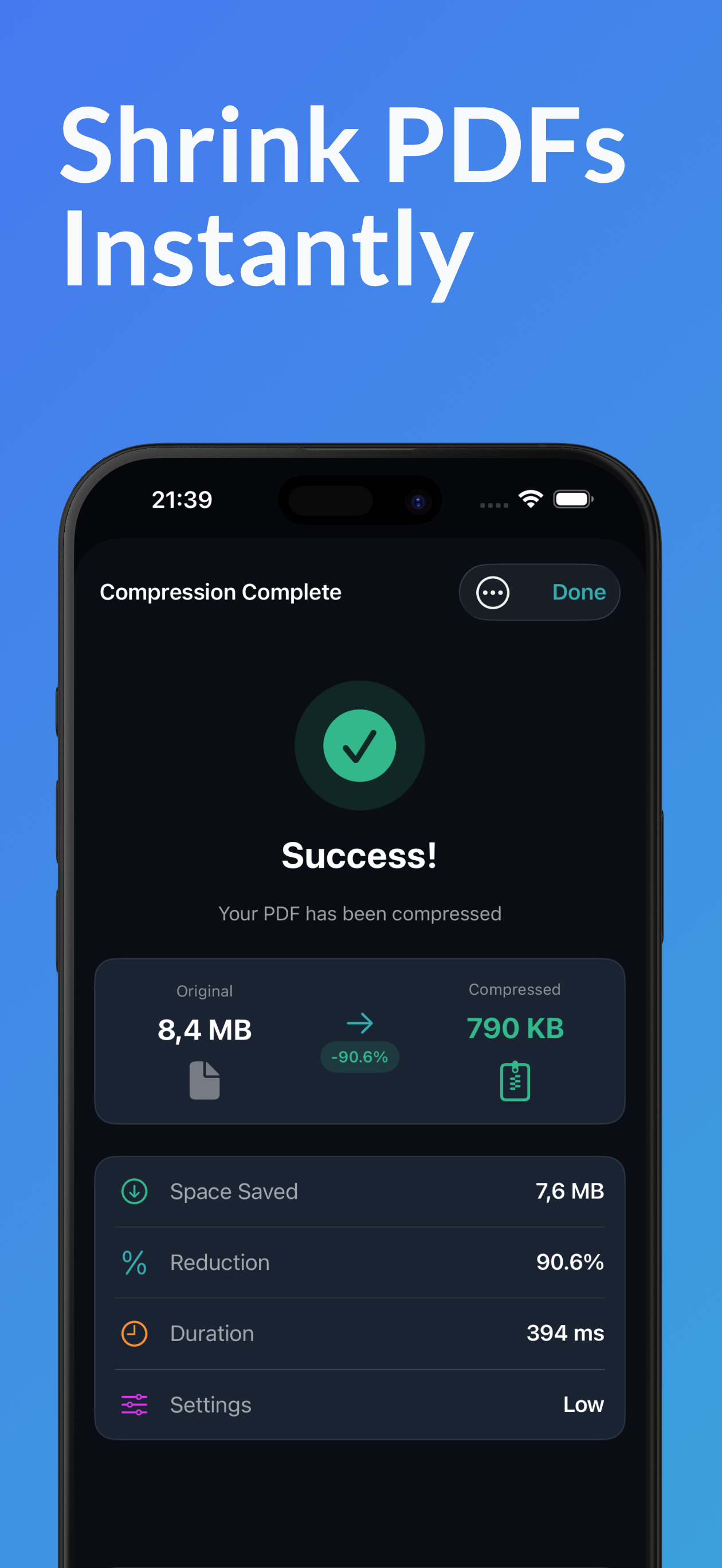 Mino - PDF Compressor & Merger screenshot 2