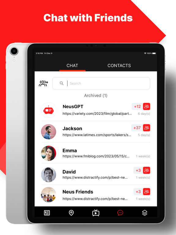 Neus AI - News Assistant Video iPad screenshot 3 - News app