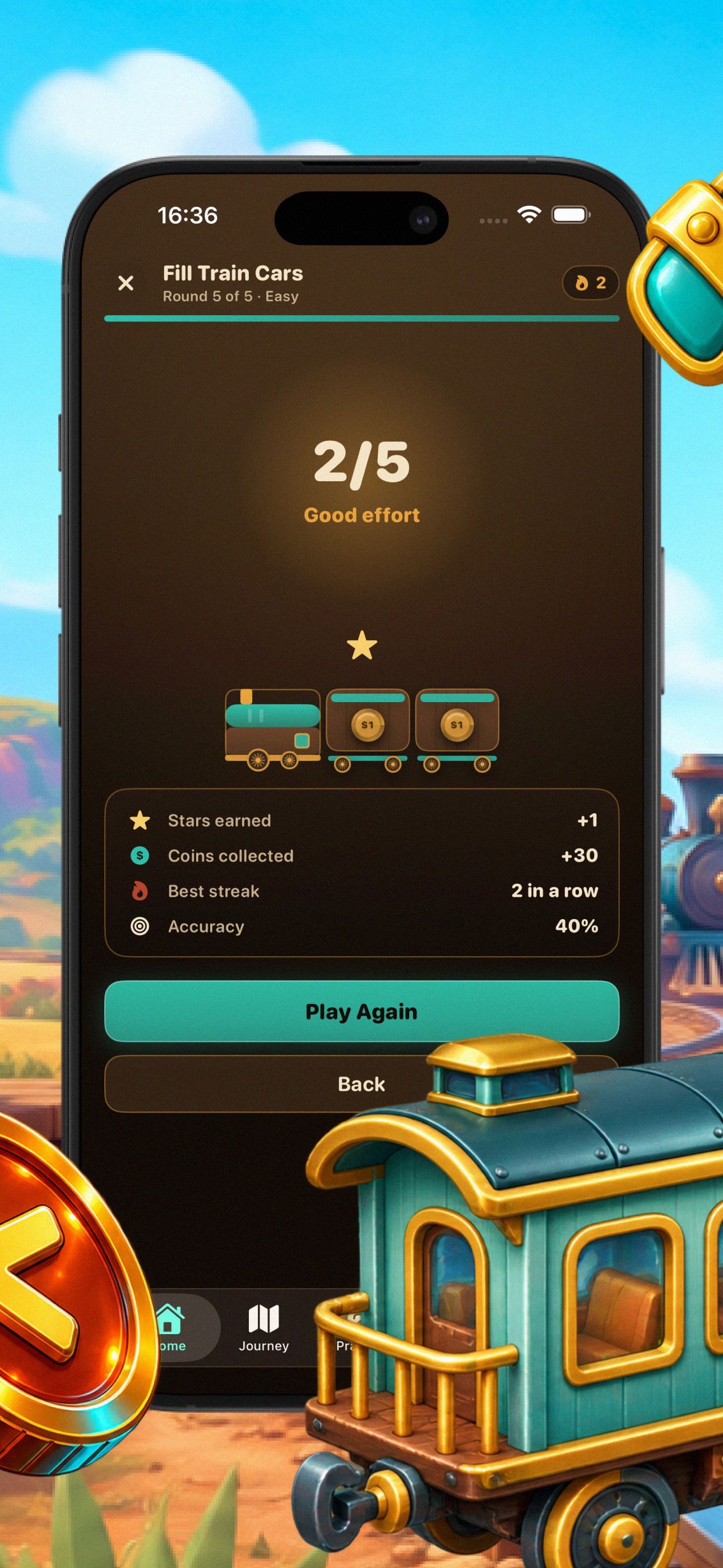 Screenshot 2 of TrainCoin Math Journey