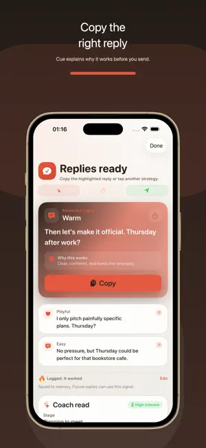 Cue: AI Reply screenshot 2