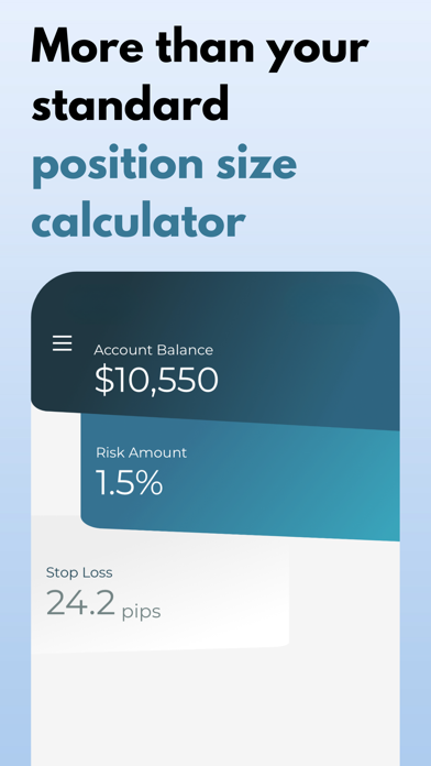STINU-Position Size Calculator Screenshot