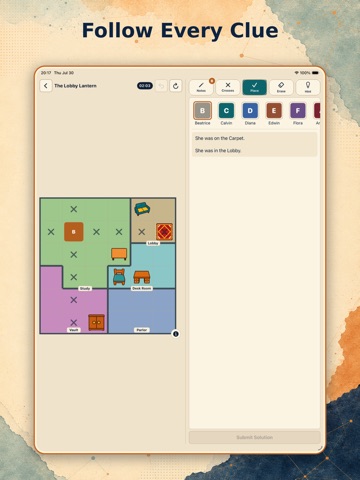 Dedoku: Detective Sudoku iPad screenshot