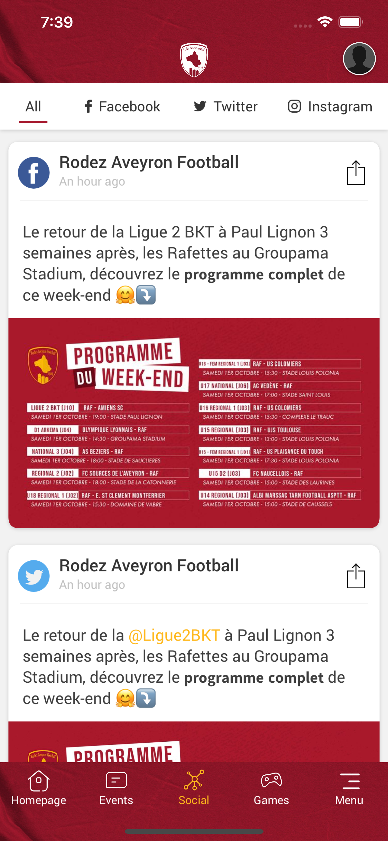 Rodez Aveyron Football screenshot 3