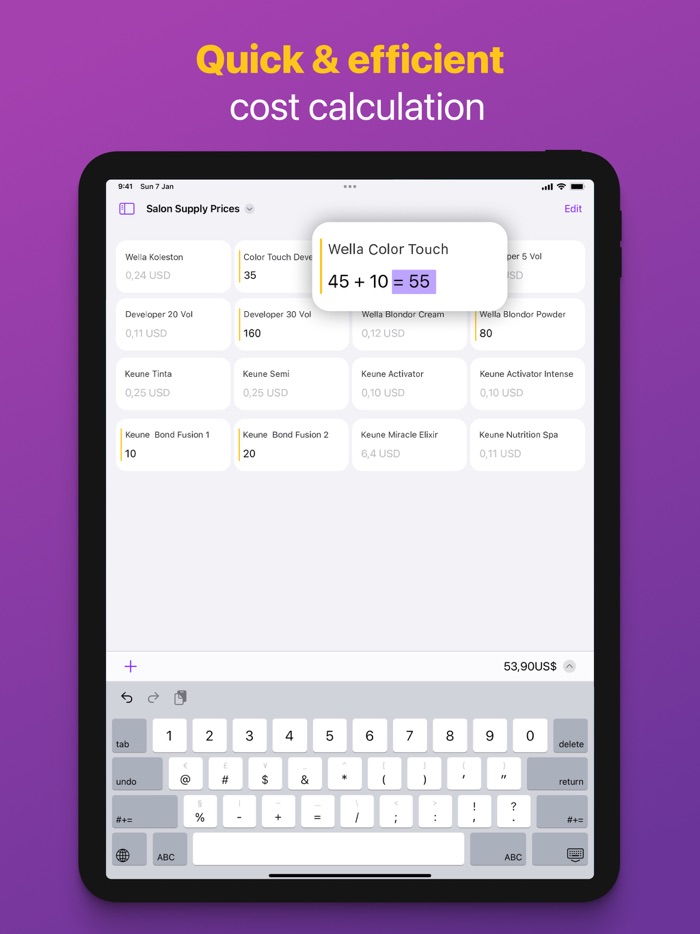 Holycalc - Cost Calculator