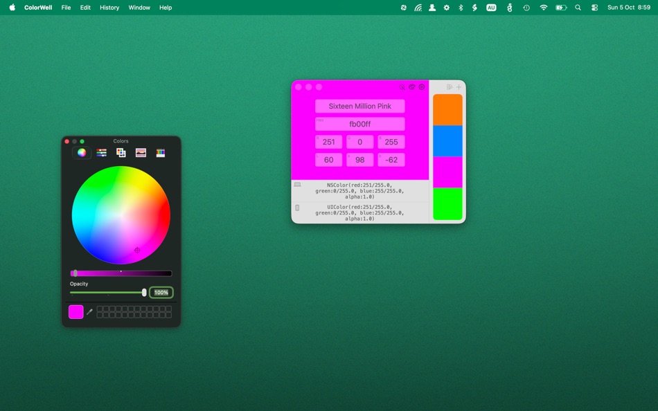 #1. ColorWell (macOS) Przez: SweetP Productions, Inc.