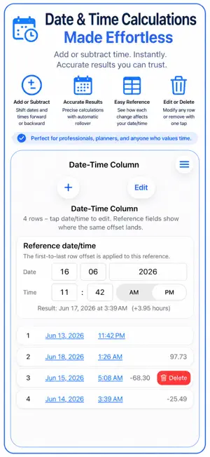 Time & Date Calculator ++ screenshot 3