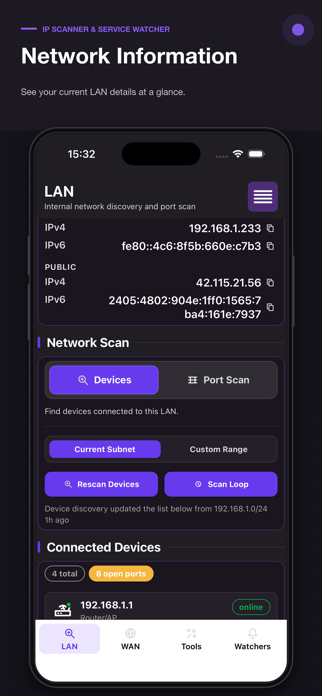 IP Scanner & Service Watcher Screenshot 1 of 7