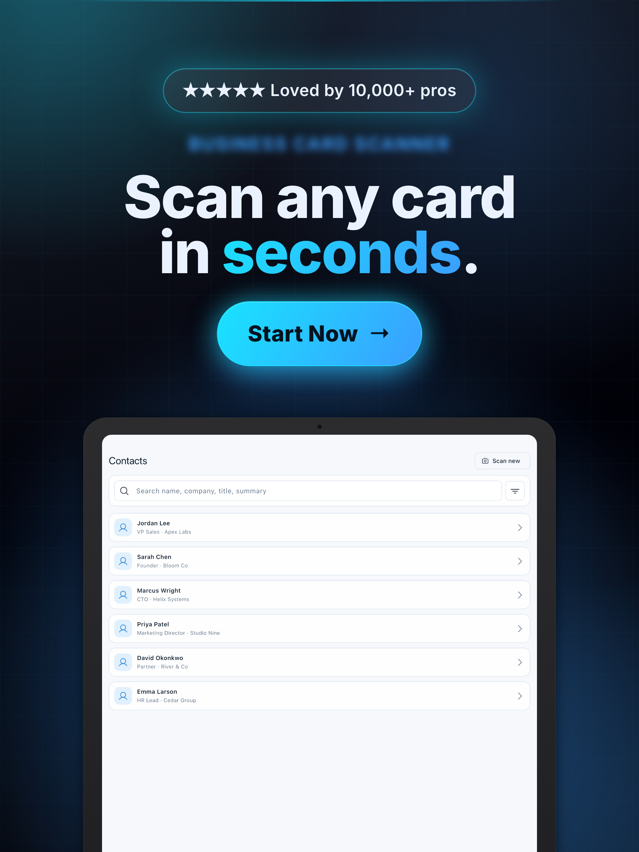 Business Card - Scanner Reader