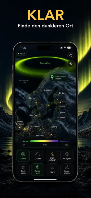 AuroraMe: Aurora Forecast Map screenshot 3 of 6