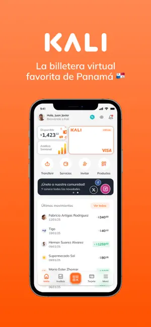 Kali - billetera virtual screenshot 1