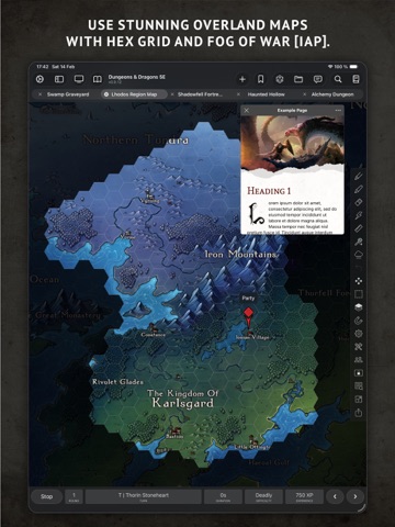 Encounter+ Virtual Tabletop iPad screenshot