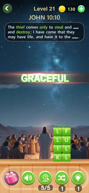 Holy Bible word puzzle game screenshot 2