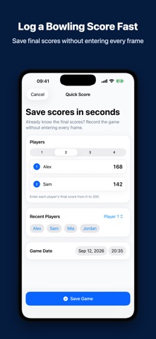 Bowling Score Keeper 10 Pin Screenshot 1 of 8
